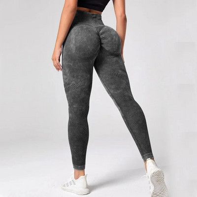 2023 Jambiere de damă pentru spălat pantaloni de yoga Bubble Butt Push Up Fitness Legging cu talie înaltă Scrunch Tight Mujer Gym Legging fără sudură