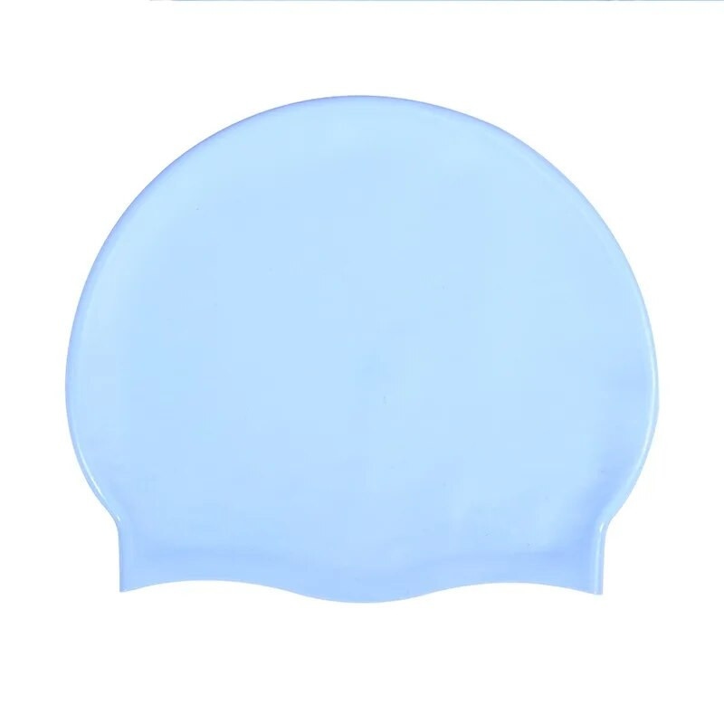 Високоеластична силиконова шапка за плуване Едноцветна водоустойчива защита на ушите Устойчиво меко носене Удобни мъже Жени