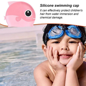 Κολύμβηση για παιδιά Παιδική προστασία αυτιών Αδιάβροχη κολύμβηση S Cute ελαστική πισίνα σιλικόνης για αγόρια κορίτσια