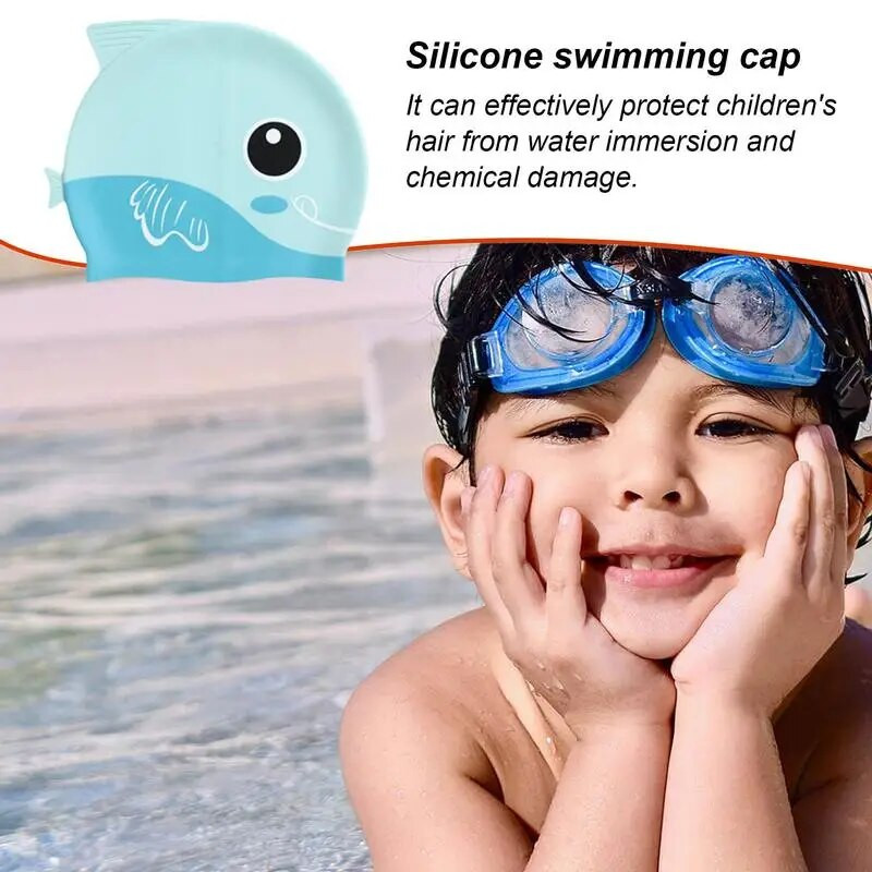Peldēšana bērniem Bērniem Ausu aizsardzība Ūdensnecaurlaidīga peldēšanās S Cute Elastīgs Silikona Peldbaseins Zēniem Meitenes