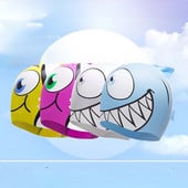 Dječja silikonska kapa s ribicama iz crtića Dječaci Djevojčice Obuka plivanja Visoko elastična vodootporna slatka kapa za plivanje, kapa za plivanje za djecu