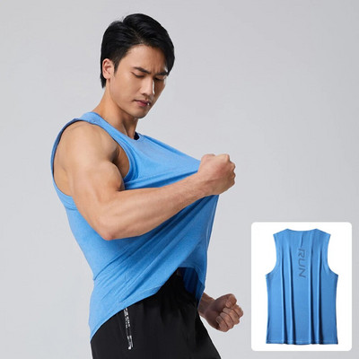 Muški tanak prozračni sportski prsluk za trčanje Sportska teretana za trčanje