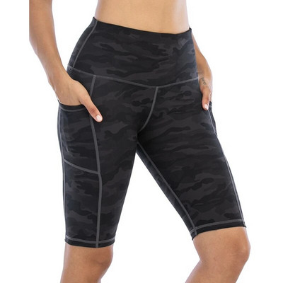 Ženske kratke tajice za fitnes Ljetne tajice od poliestera s džepovima Vruće rasprodane sportske joga hlače s elastikom visokog struka