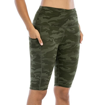 Ženske kratke tajice za fitnes Ljetne tajice od poliestera s džepovima Vruće rasprodane sportske joga hlače s elastikom visokog struka