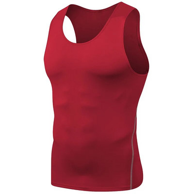 Men Bodybuilding Gym Tank Top Quick Dry Running Vest Sport Fitness Singlets Compression Training Sleeveless Shirt Gym Clothing