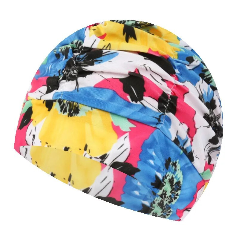 Ženska kapa za plivanje Unisex Djevojčice s dugom kosom Elastična kapa za kupanje Kapa za plivanje Rastezljiva zavjesa za plivanje velike veličine Sportski najlonski turban