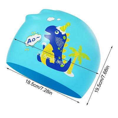 Elastīga auduma peldcepure bērniem, jauka multfilma gariem matiem, jauki bērni aizsargā ausis, peldbaseina cepure zēniem un meitenēm