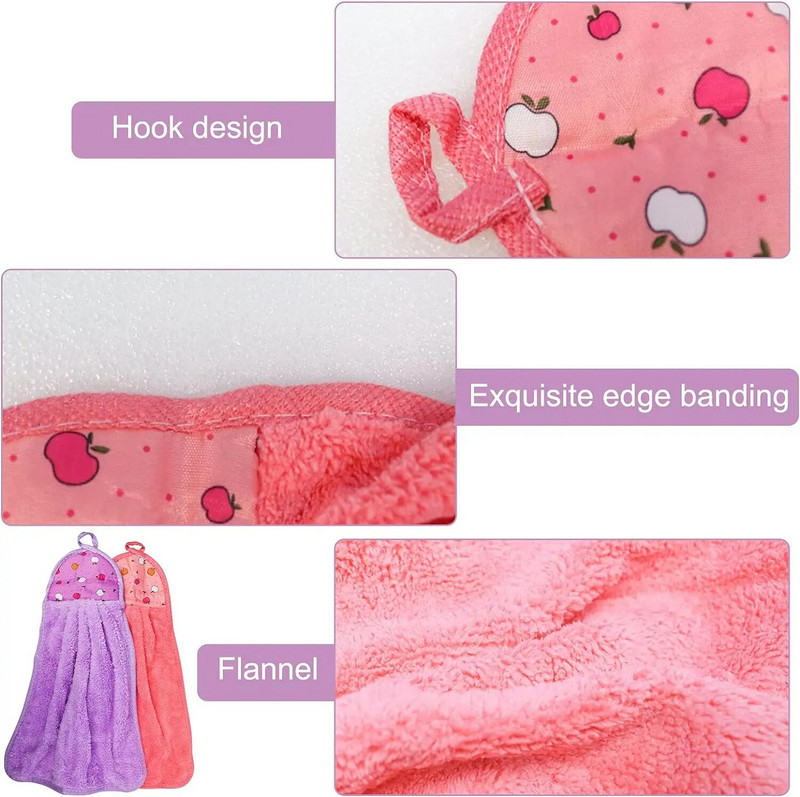 Висяща кухненска кърпа за ръце Flyup Бързосъхнеща мека кърпа за избърсване на съдове за кухненска баня (4 бр.)