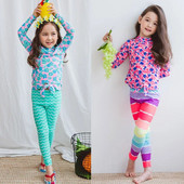 Dječji kupaći kostim za cijelo tijelo Rash Guard za djevojčice, dugi rukavi, UV zaštita UPF50+ Sunčano odijelo 3-11 godina, kupaći kostim za djevojčice, kupaći kostim