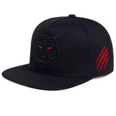 Pamučna bejzbol kapa s crnim tigrastim vezom Muškarci Ženske brze kape Ljetne kape za slobodno vrijeme Kamiondžije Kape Unisex Hip Hop Gorras