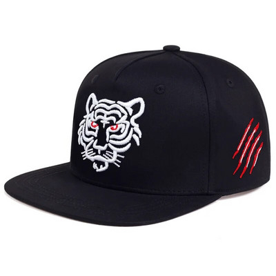 Pamučna bejzbol kapa s crnim tigrastim vezom Muškarci Ženske brze kape Ljetne kape za slobodno vrijeme Kamiondžije Kape Unisex Hip Hop Gorras