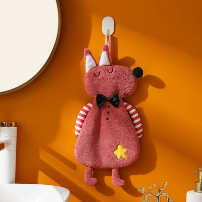 Namų pakabinami rankšluosčiai vaikams Aukštos kokybės Coral Velvet Soft Touch Puikus Patogus, nekenksmingas odai virtuvės vonios rankšluostis