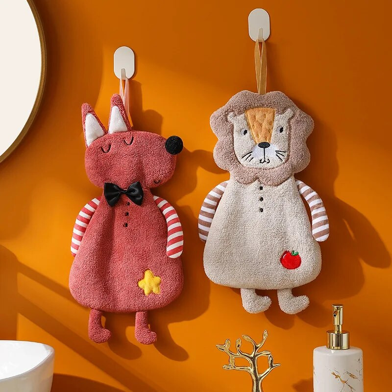 Namų pakabinami rankšluosčiai vaikams Aukštos kokybės Coral Velvet Soft Touch Puikus Patogus, nekenksmingas odai virtuvės vonios rankšluostis