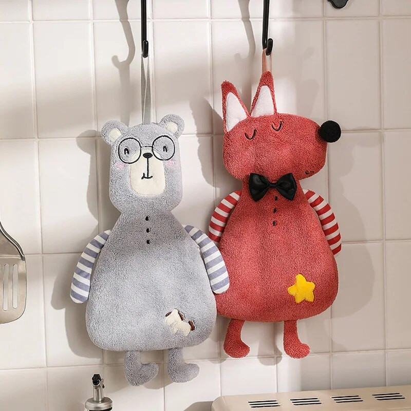 Namų pakabinami rankšluosčiai vaikams Aukštos kokybės Coral Velvet Soft Touch Puikus Patogus, nekenksmingas odai virtuvės vonios rankšluostis