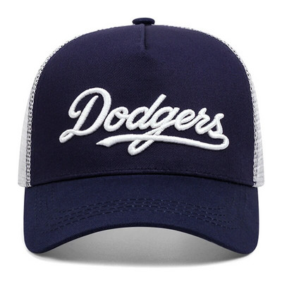 Losandželosas beisbola cepures tīkls sievietēm vīriešiem Merilas Strīpas sieta cepure Kokvilnas snapback Trucker cepure Izšūšana Dropshipping