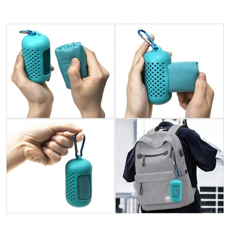 Novi prijenosni prijenosni mikrofiber brzo sušenje teretana biciklizam plaža sport hlađenje tuš ručnik za kupanje