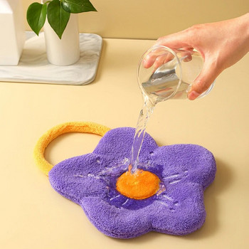 Χαριτωμένη πετσέτα χεριών μικροϊνών απορροφητική πετσέτα πιάτων κουζίνας Πετσέτα πολλαπλών χρήσεων Μαλακή παχύρρευστη κρεμαστή πετσέτα κουρελάκια καθαρισμού μπάνιου