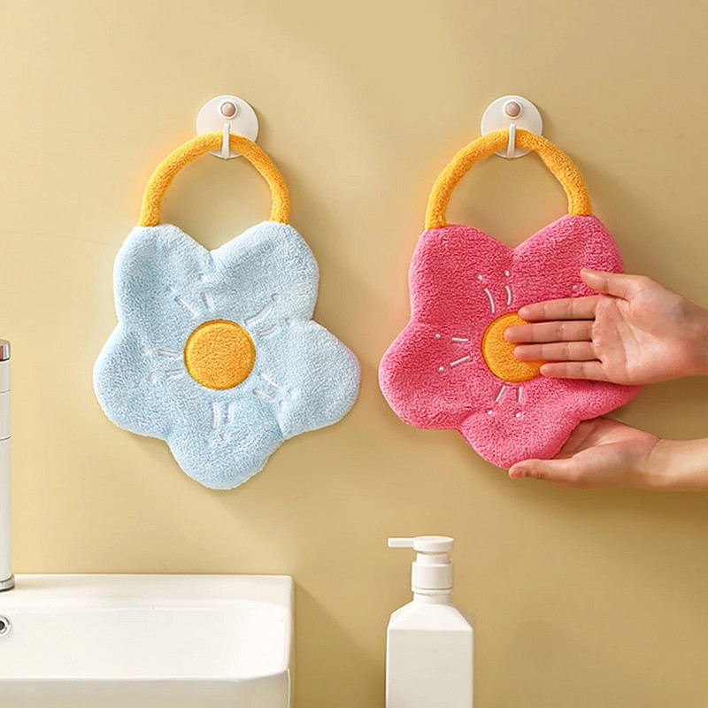 Simpatičan upijajući ručnik za ruke od mikrofibre, kuhinjska krpa za suđe, višenamjenski mekani podebljani viseći ručnik Krpe za čišćenje kupaonice