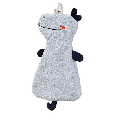 Карикатура Хипопотам Кърпичка Кухненски консумативи Бродерия Мека кърпа за ръце Домашна кухненска кърпа за съдове Монтирана на стена Висяща кърпа