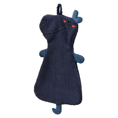 Карикатура Хипопотам Кърпичка Кухненски консумативи Бродерия Мека кърпа за ръце Домашна кухненска кърпа за съдове Монтирана на стена Висяща кърпа