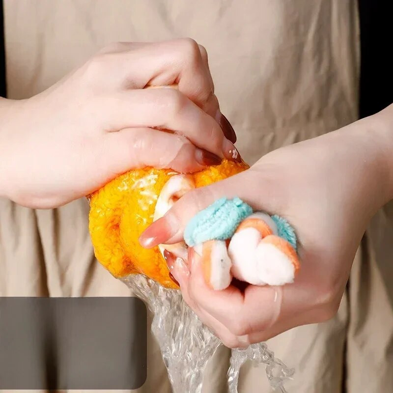 Animacinis filmukas Šuns formos Rankšluostis Koralinis Aksominis Siuvinėjimas Minkšta Patogus Nosinė vaikams Virtuvės Vonios Valymo Įtaisai