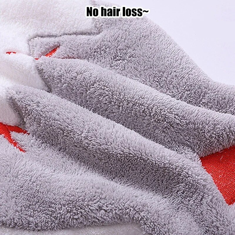 Animacinis filmukas Šuns formos Rankšluostis Koralinis Aksominis Siuvinėjimas Minkšta Patogus Nosinė vaikams Virtuvės Vonios Valymo Įtaisai