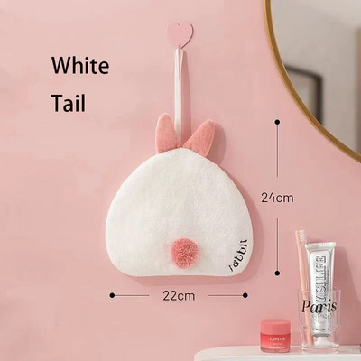 Кърпа за ръце с анимационен заек Творчески удебелени абсорбиращи кърпи от коралово кадифе за баня Почистване на кухня Бързосъхнеща кърпа за съдове