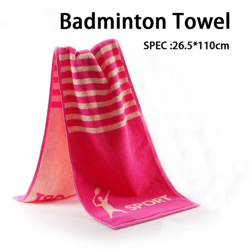 2 kom ručnik za badminton muškarac žena čista pamučna pređa obojena sportski podebljani produženi mekani i upijajući plavo crveni poklon za zabavu