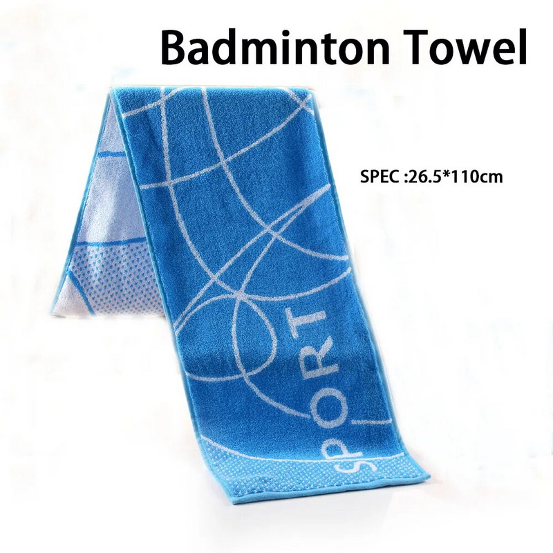 2 kom ručnik za badminton muškarac žena čista pamučna pređa obojena sportski podebljani produženi mekani i upijajući plavo crveni poklon za zabavu