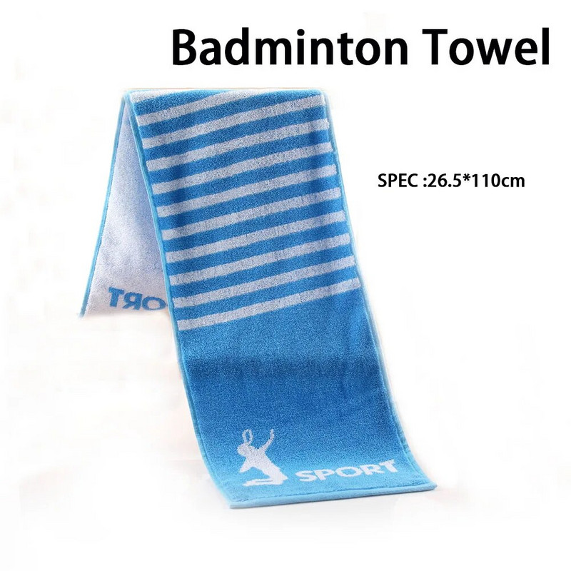 2 kom ručnik za badminton muškarac žena čista pamučna pređa obojena sportski podebljani produženi mekani i upijajući plavo crveni poklon za zabavu