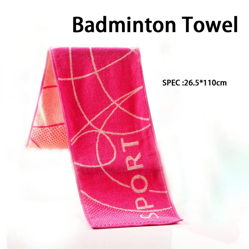 2 kom ručnik za badminton muškarac žena čista pamučna pređa obojena sportski podebljani produženi mekani i upijajući plavo crveni poklon za zabavu