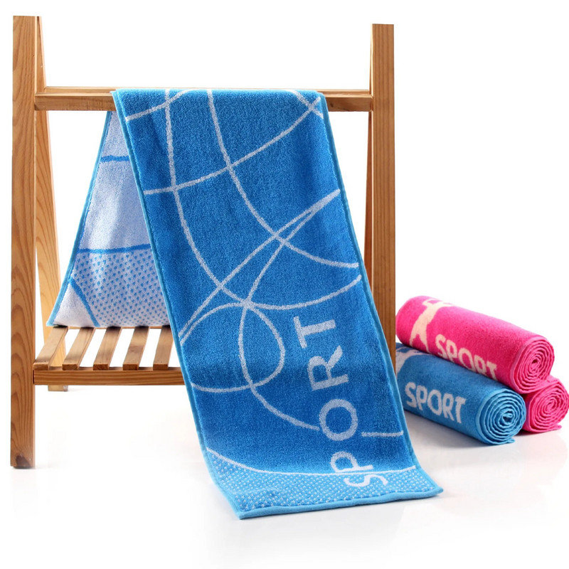2 kom ručnik za badminton muškarac žena čista pamučna pređa obojena sportski podebljani produženi mekani i upijajući plavo crveni poklon za zabavu