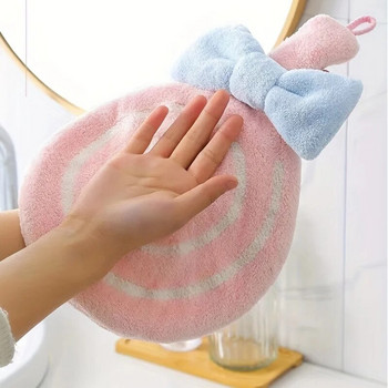 Χαριτωμένο Lollipop Μαλακές κρεμαστές πετσέτες χεριών για παιδιά, πετσέτες με κρεμαστό βρόχο, απορροφητική πετσέτα για κουζίνα μπάνιο υπνοδωμάτιο