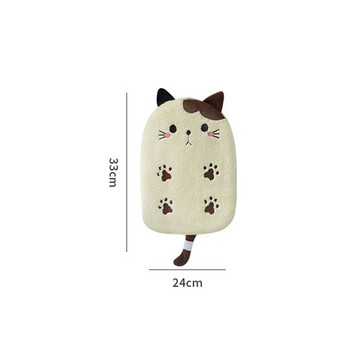 1 бр. Супер абсорбираща бродирана хавлиена кърпа тип котка Home Decora с двойно предназначение Коралова кадифена кърпа за ръце Консумативи за баня