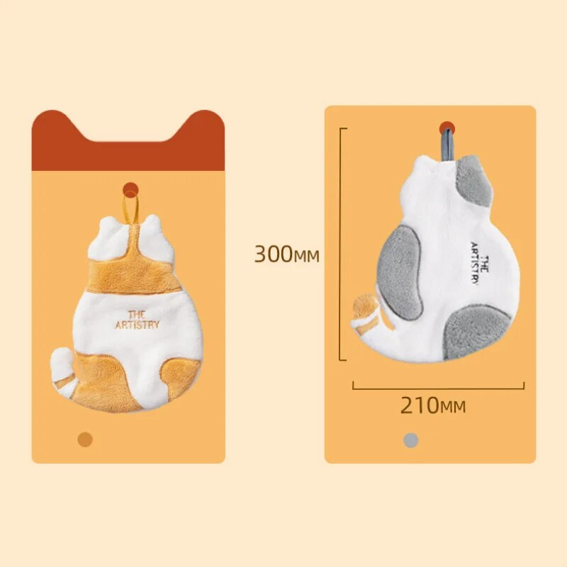 Сладка котешка кърпа за ръце за дете Супер абсорбираща микрофибърна кухненска кърпа Високоефективна кърпа за почистване на съдове Кухненски инструменти