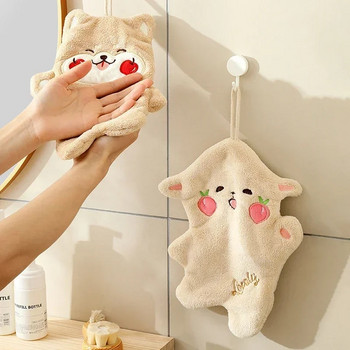 Χαριτωμένη πετσέτα χεριών ζώων Μαλακή παιδική πετσέτα μπάνιου Κουζίνα κρεμαστό μαντηλάκι Πετσέτα παχύρρευστη απορροφητική πετσέτα 핸드타올