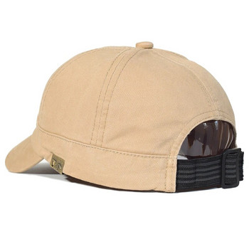 Бейзболна шапка с къса периферия, памук, мъже, жени, мека ретро шапка на татко, регулируема шапка с нисък профил в стил на камион