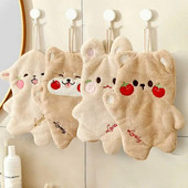 Симпатична анимационна кърпа за ръце с животни Двуслойна удебелена кърпа за деца Домашна кърпа за чинии Абсорбираща бързосъхнеща кухненска парцал за баня