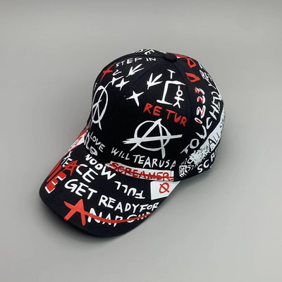Novi Graffiti Hip-Hop Kpop Muškarci Žene Bejzbol kape Pamučne prozračne Snapback Sportske kape za skejtbord Adult Cool Streetwear Moda