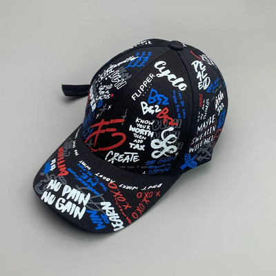 Novi Graffiti Hip-Hop Kpop Muškarci Žene Bejzbol kape Pamučne prozračne Snapback Sportske kape za skejtbord Adult Cool Streetwear Moda