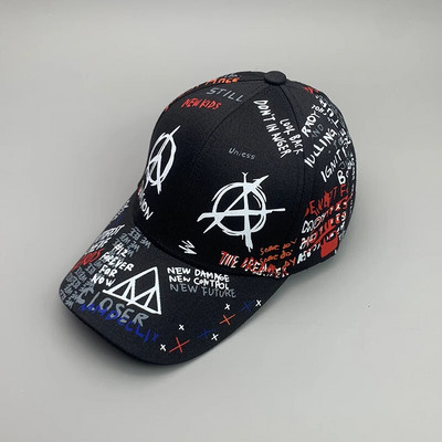 Novi Graffiti Hip-Hop Kpop Muškarci Žene Bejzbol kape Pamučne prozračne Snapback Sportske kape za skejtbord Adult Cool Streetwear Moda
