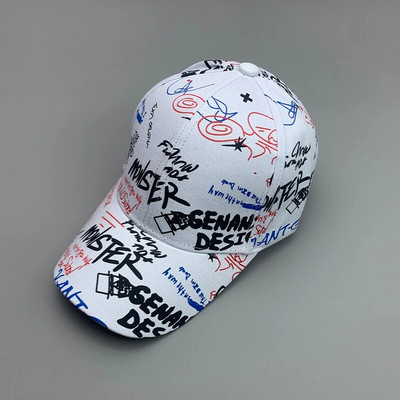 Novi Graffiti Hip-Hop Kpop Muškarci Žene Bejzbol kape Pamučne prozračne Snapback Sportske kape za skejtbord Adult Cool Streetwear Moda