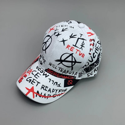 Novi Graffiti Hip-Hop Kpop Muškarci Žene Bejzbol kape Pamučne prozračne Snapback Sportske kape za skejtbord Adult Cool Streetwear Moda