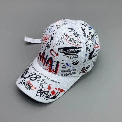 Novi Graffiti Hip-Hop Kpop Muškarci Žene Bejzbol kape Pamučne prozračne Snapback Sportske kape za skejtbord Adult Cool Streetwear Moda