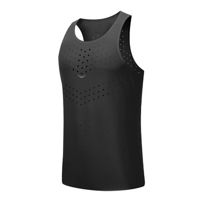 Men Gym Shirt Street High Quality Sleeveless T-shirts Quick Dry Tank Tops Workout Fitness Singlets Mesh Breathable Sport Vest