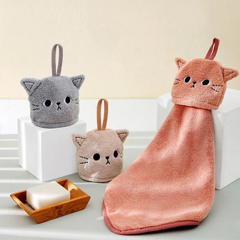 Πετσέτα χεριών γάτας για παιδιά Πετσέτες κουζίνας με πολύ απορροφητικές μικροΐνες Υψηλής απόδοσης Επιτραπέζια σκεύη καθαρισμού πετσέτες μπάνιου