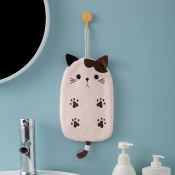 Πετσέτες χεριών Superfine Fiber Πετσέτες χεριών κουζίνας μπάνιου ζώων για γάτες με κρεμαστούς βρόχους Quick Dry Μαλακές απορροφητικές πετσέτες μικροϊνών