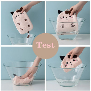 Πετσέτες χεριών Superfine Fiber Πετσέτες χεριών κουζίνας μπάνιου ζώων για γάτες με κρεμαστούς βρόχους Quick Dry Μαλακές απορροφητικές πετσέτες μικροϊνών
