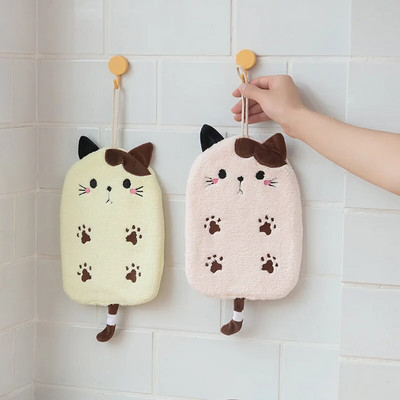 Itin smulkaus pluošto rankšluosčiai kačių gyvūnams vonios kambario virtuvės rankšluosčiai su pakabinamomis kilpomis Greitai džiūstantys minkšti, sugeriantys mikropluošto rankšluosčiai