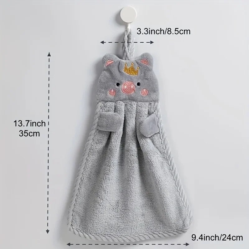 1vnt Mikropluošto mieli rankšluosčiai vaikams, Mažos kiaulytės rankšluostis, Buitinis ir sugeriantis, Virtuvinis rankšluostis, Lazy Rag rankšluostis